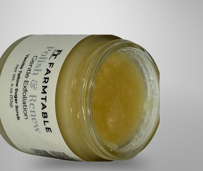 Polish and Renew  Gentle Exfoliation Vanilla Tallow Sugar Scrub