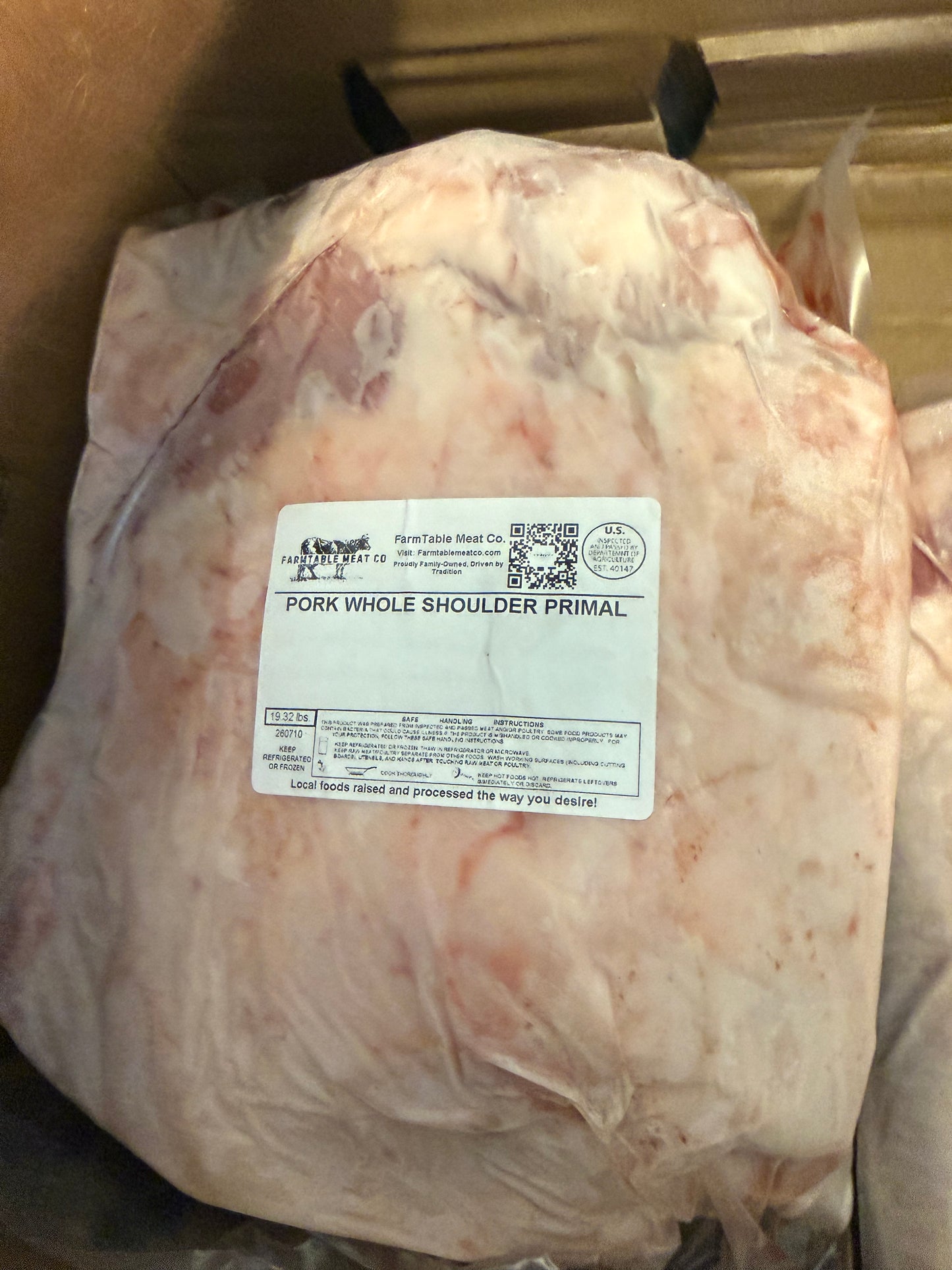 Pork Whole Shoulder Primal