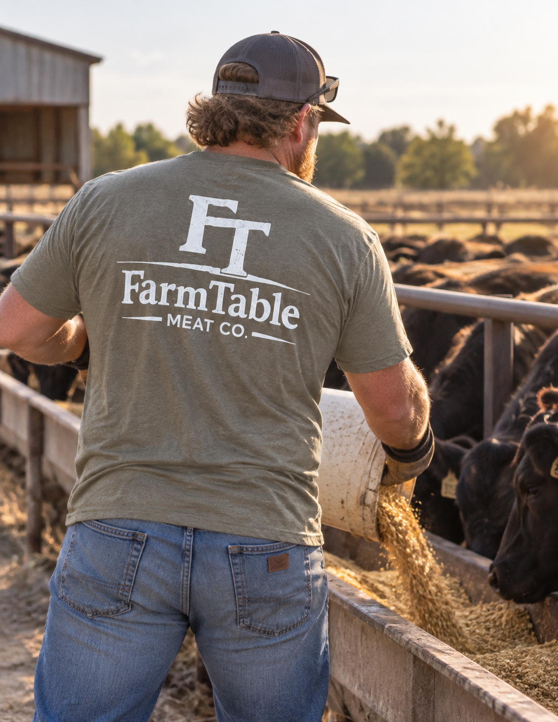 FarmTable Meat Co. T-Shirts - Coyote Brown